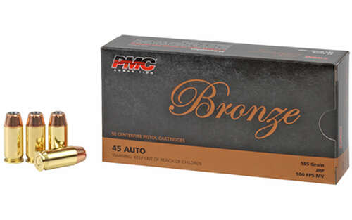 Ammunition PMC Ammunition Bronze 45ACP PMC BRNZ 45ACP 185GR JHP 50/1000